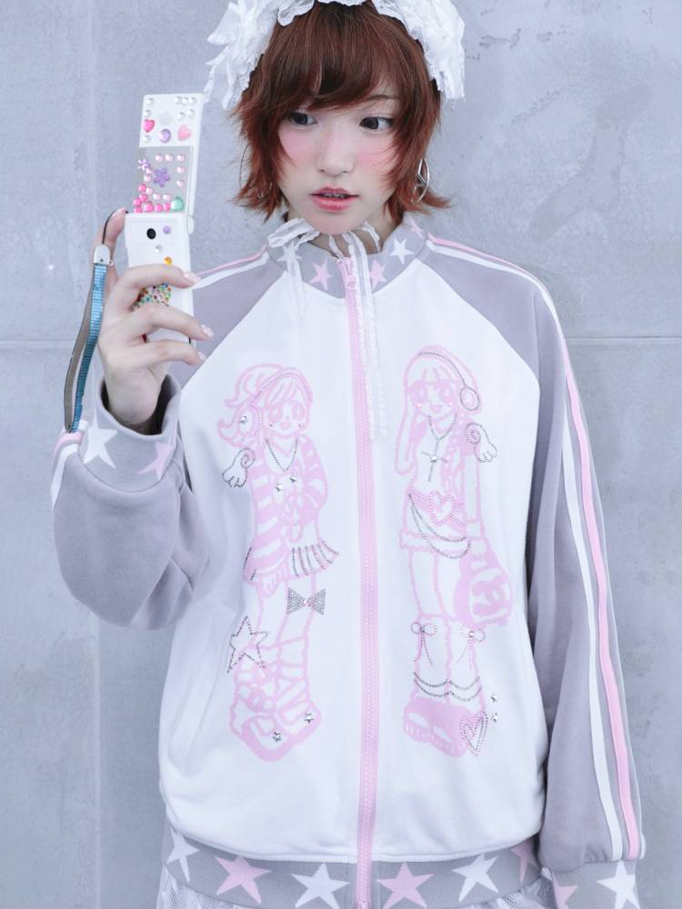 Stand-Up Collar Sportswear Hoodie Jacket【s0000014448】