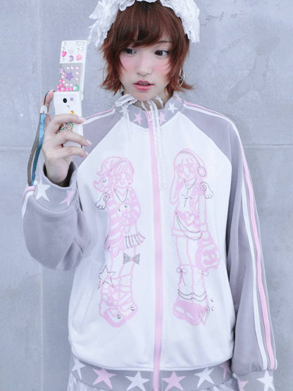 Stand-Up Collar Sportswear Hoodie Jacket【s0000014448】
