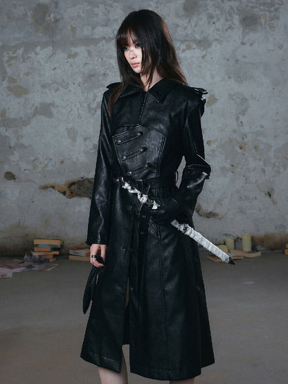 Asymmetrical Heavy Knight Trench Coat【s0000018518】