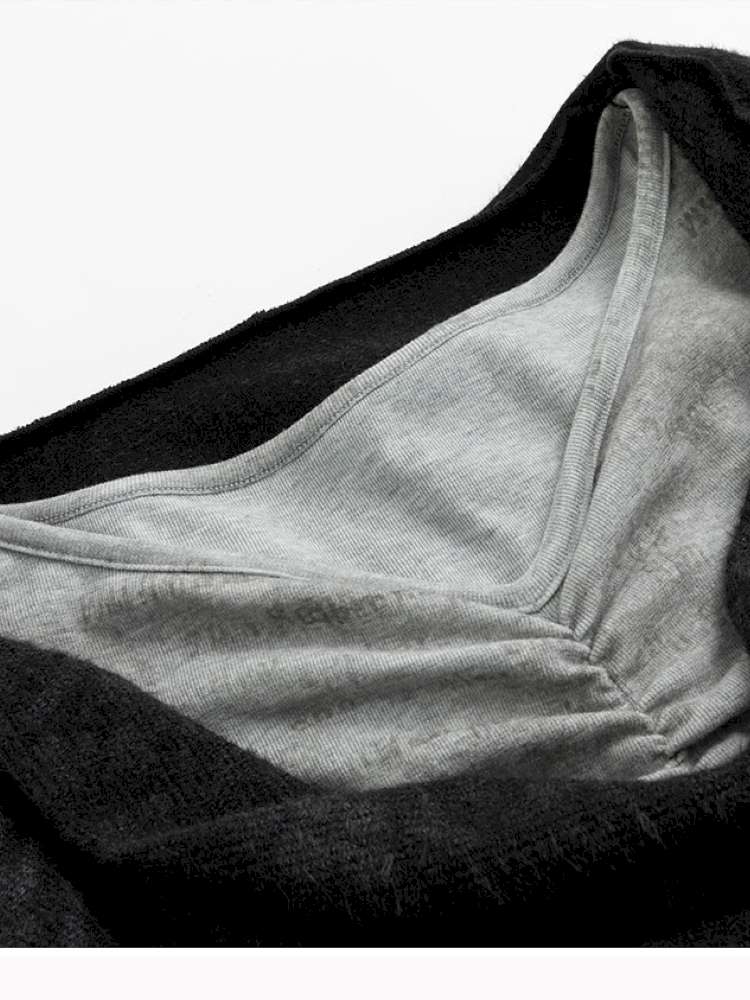 Striped Distressed Hooded Top【s0000014674】