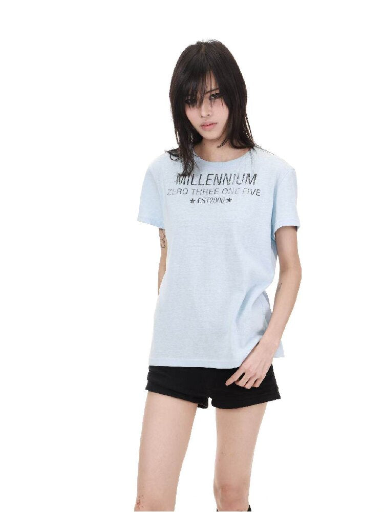Snowflake Cotton Destruction T-Shirt【s0000018213】