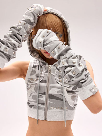 Rivet Embellished Gloves【s0000012184】