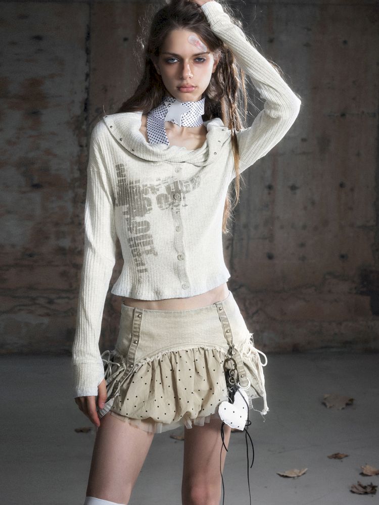 Drilling Long Sleeve Knit Sweater【s0000013888】