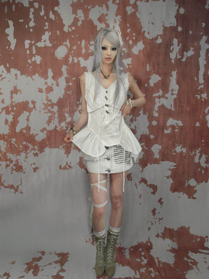 Forest Vintage Irregular Vest Strap【s0000017976】