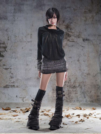 Pull-Over Collar Knit Dress【s0000014491】