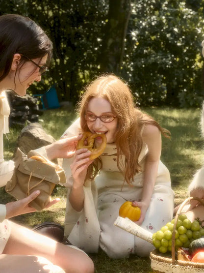 Floral Print “Mix & Match” Sweet Floral Knit Top【s0000014324】