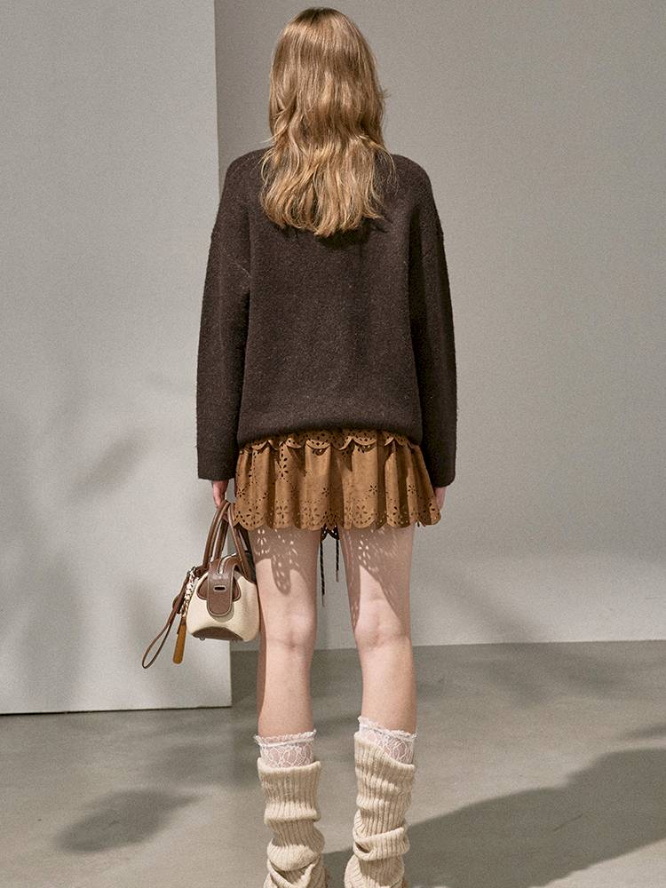 Playful Kitten Round Neck Long Sleeve Sweater【s0000014402】