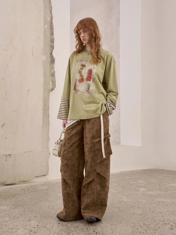 Pocket Structured Relaxed Straight-Leg Workwear Pants【s0000014071】
