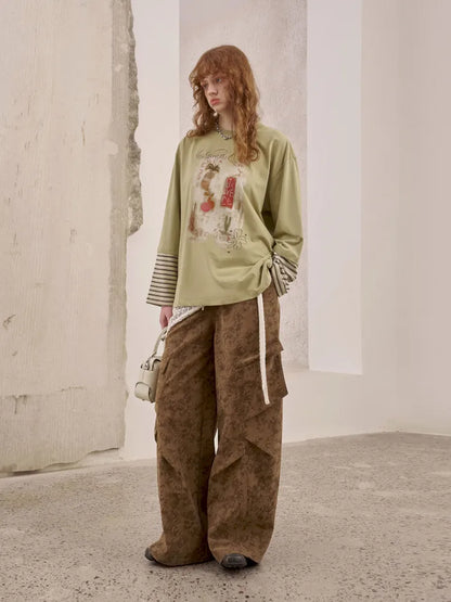 Pocket Structured Relaxed Straight-Leg Workwear Pants【s0000014071】