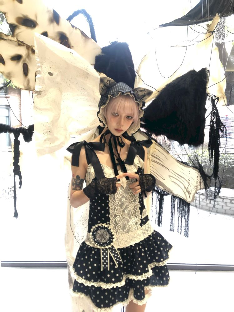 Lace Low Waist Halter Doll Dress【s0000013524】