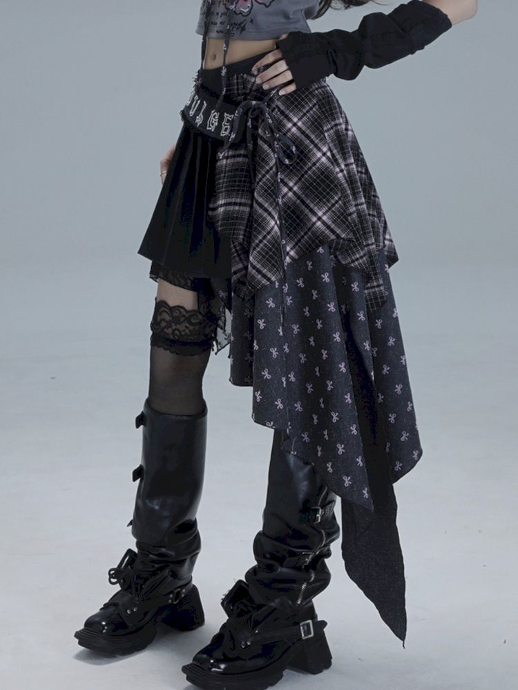 Irregular embroidery half-body skirt【s0000013484】