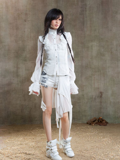 Chiffon Thin Sheer Top【s0000012653】