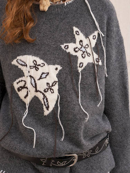 Unique Design Loose Long Sleeve Pullover【s0000014381】