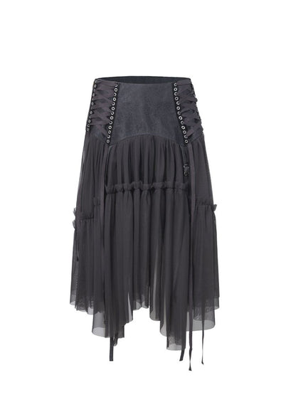 Tulle Pleated Tiered Layered Skirt【s0000013907】