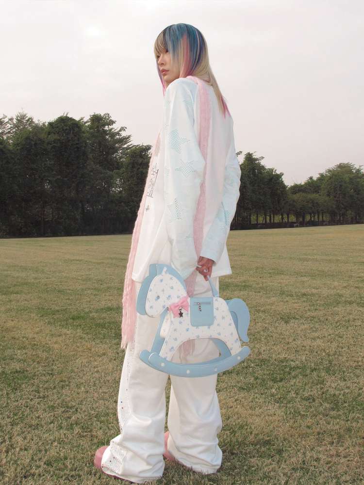 Horse Rolling Trojan Tote Bag【s0000015381】