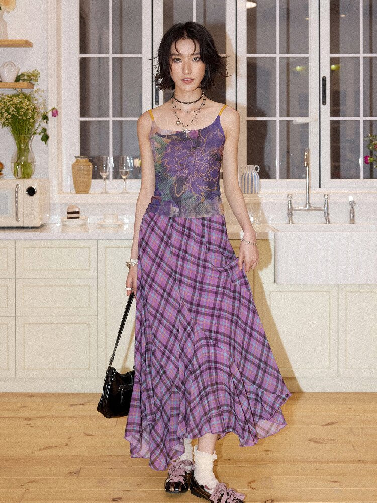 Floral Mesh Diamond Camisole【s0000016655】