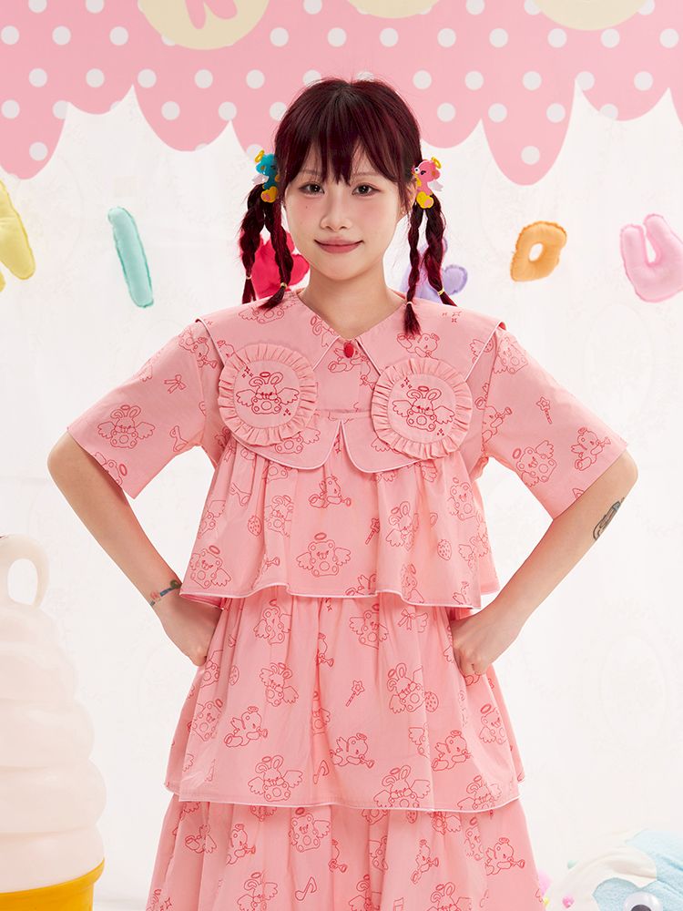Animal Angel Pink Cake Halter Dress【s0000013192】