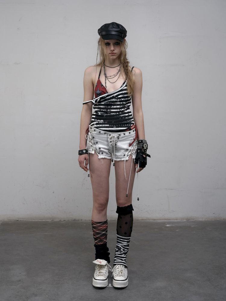 Printed Striped Camisole Tank Top【s0000012616】