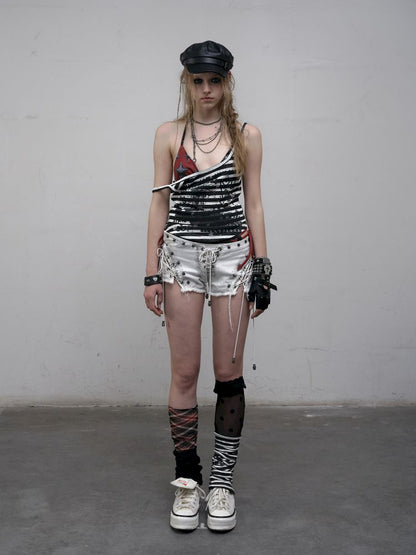 Printed Striped Camisole Tank Top【s0000012616】