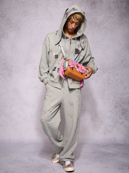 Rhinestone Heavy Duty Sweatpants【s0000018740】