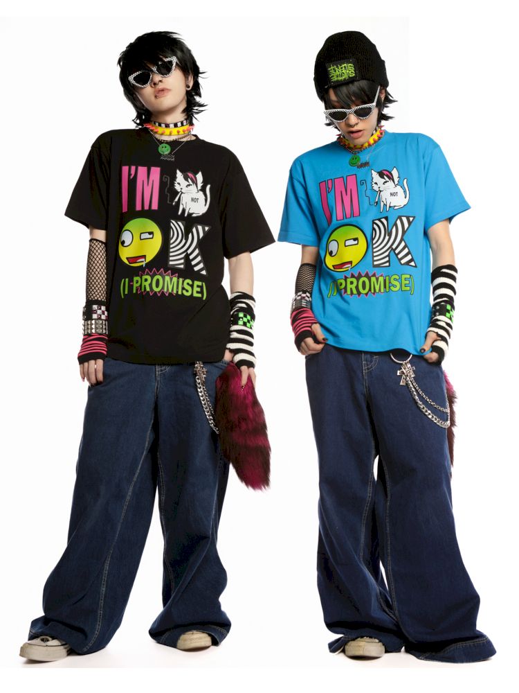 EMO hardcore skateboarding punk loose T-shirt【s0000013599】