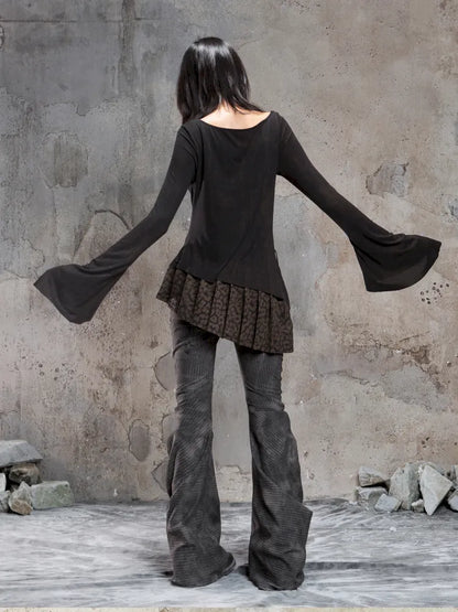 Fake Two-Piece Crew Neck Knit Blouse【s0000014129】