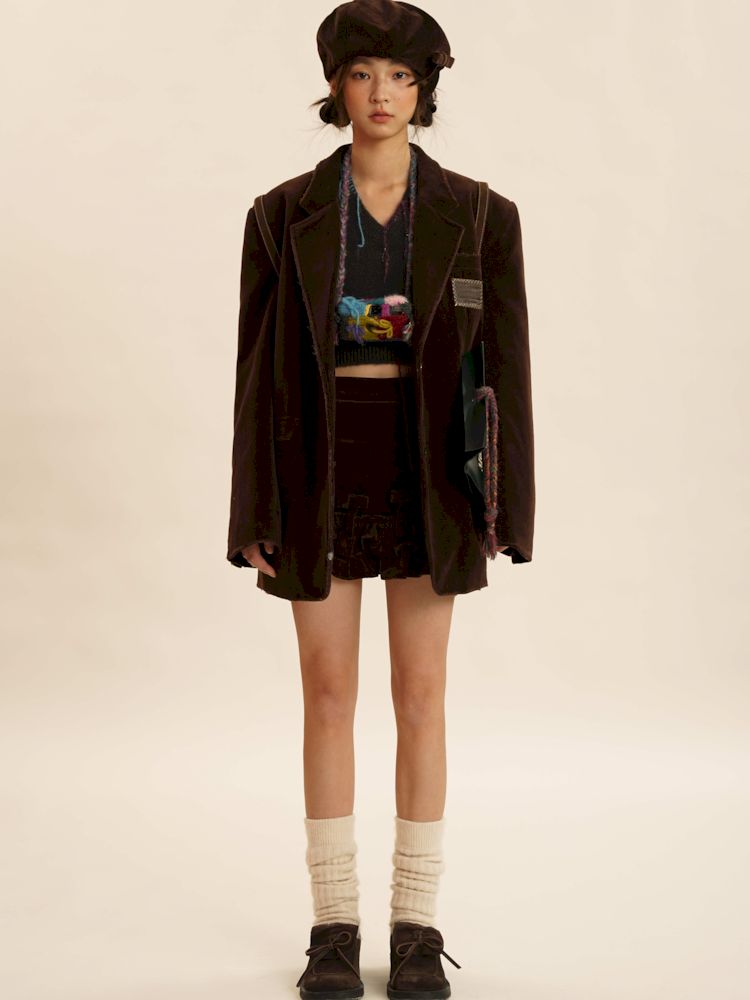 Fringe Sleeveless Knit Vest【s0000006030】