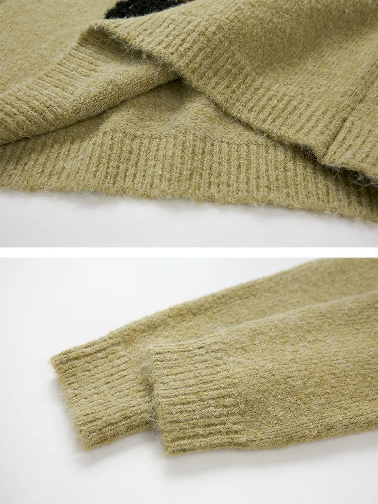Embroidered Crewneck Pullover Sweater【s0000014082】