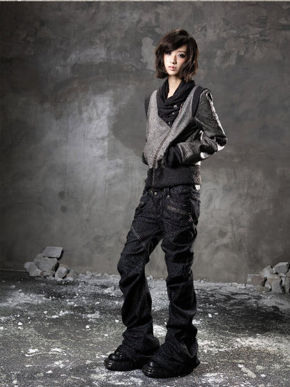 Double Waist Scimitar Denim Pants【s0000015945】