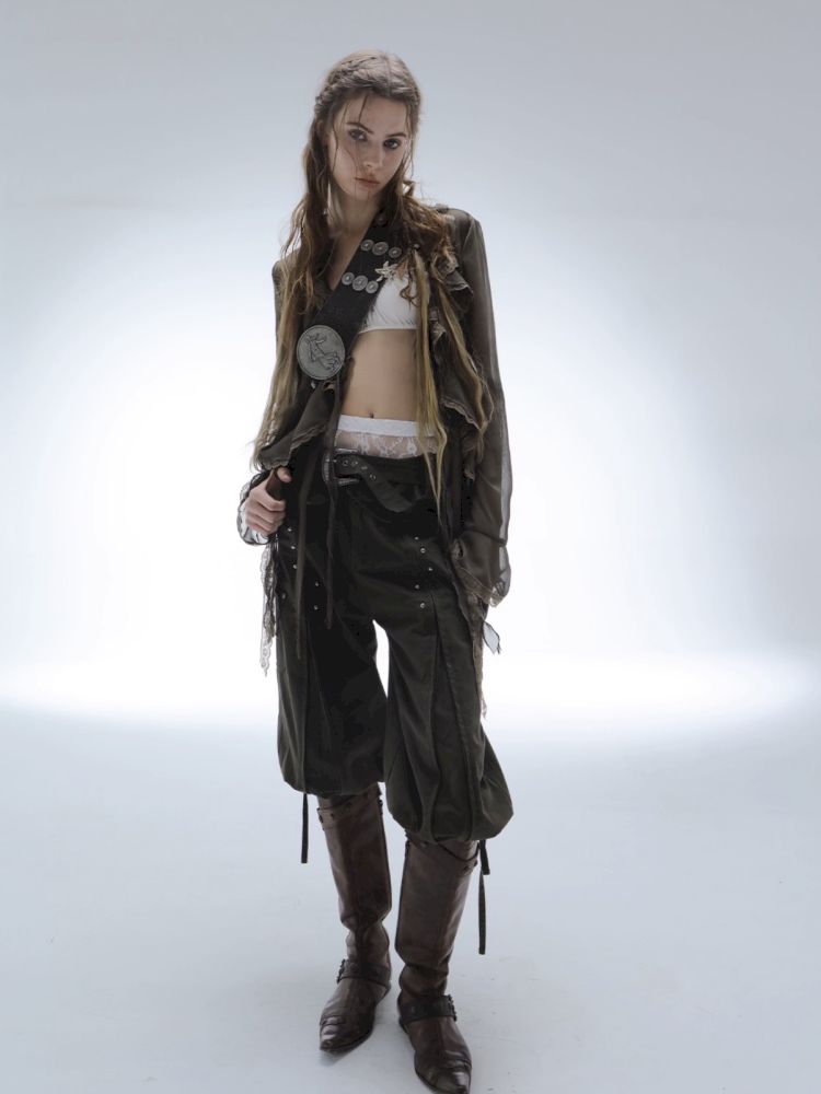 Original Textured Sheer Chiffon Blouse【s0000013908】