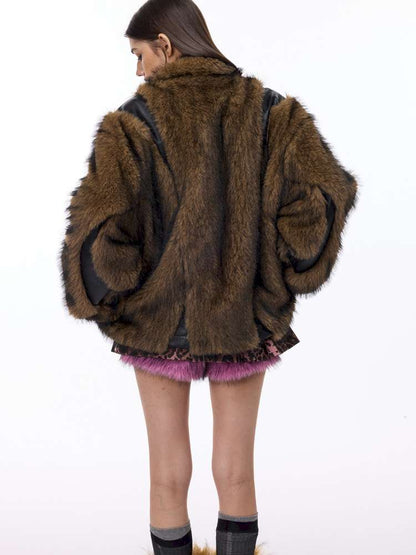 Electric Moon Stitching Fur Jacket【s0000015138】