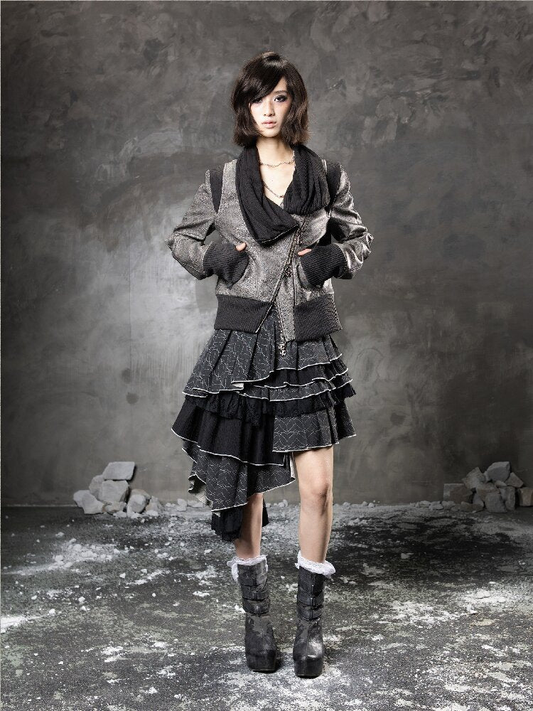 Pile Collar Leather Jacket【s0000015957】