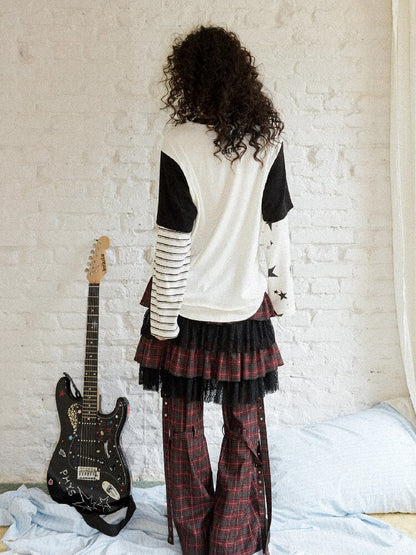 Loose Slub Cotton Printed T-Shirt【s0000017897】