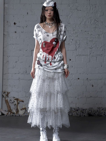 Multi-Layered Mesh Cake Skirt【s0000012789】