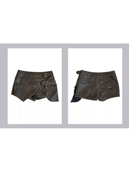 COLOR POCKET LEATHER SHORTS [S0000009913]