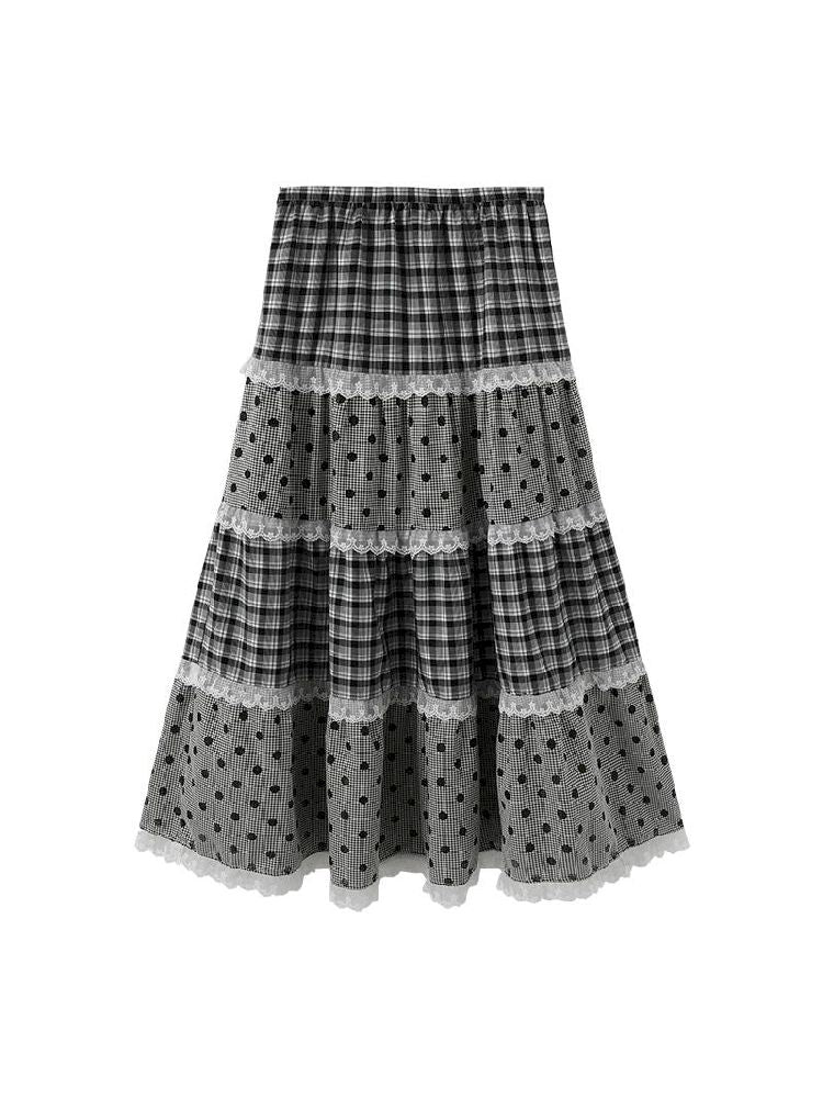Large Hem A-line Long Half Skirt【s0000011420】