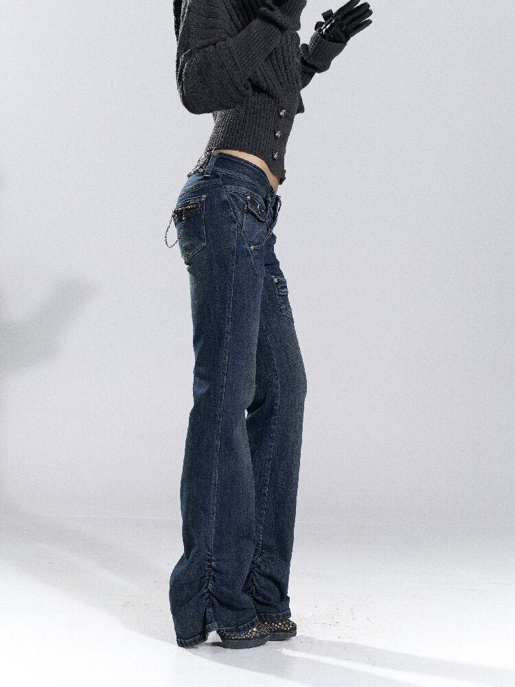 Heavy-Duty Washed Straight Jeans【s0000018487】