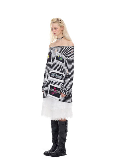 Lace layered loose punk ballet casual pants【s0000012980】