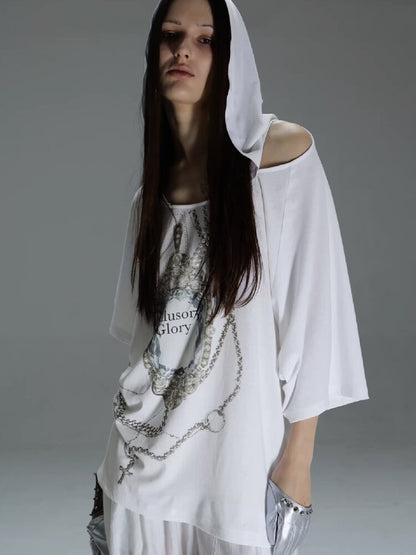 Vintage Gem Print Diamond T-Shirt【s0000015913】