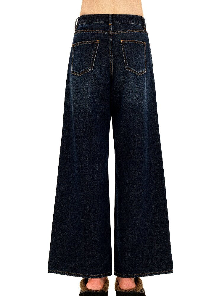 Contrast Linear Straight Jeans【s0000016422】