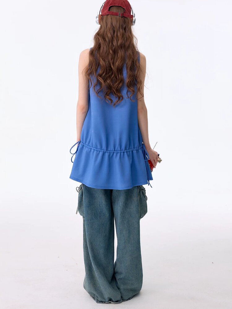 American Cat Print Vintage Tank Dress【s0000017676】
