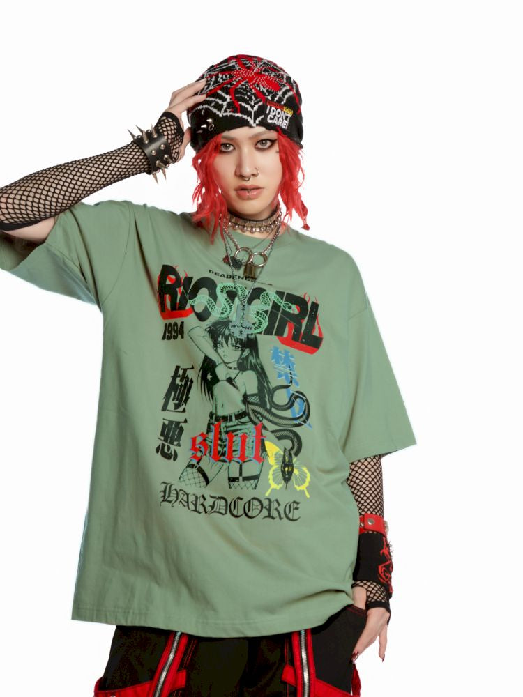 Street tide loose versatile multicolor T-shirt【s0000013601】