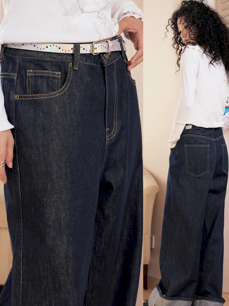 Washed Wide-Leg Long Denim Pants【s0000013991】