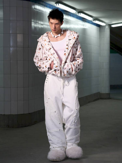 Puppy Print Sweatshirt Jacket【s0000014413】