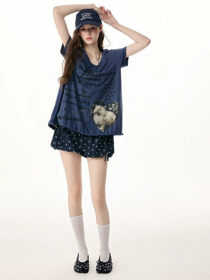 Ink Dots Cloud Bud Short Skirt Pants【s0000017252】
