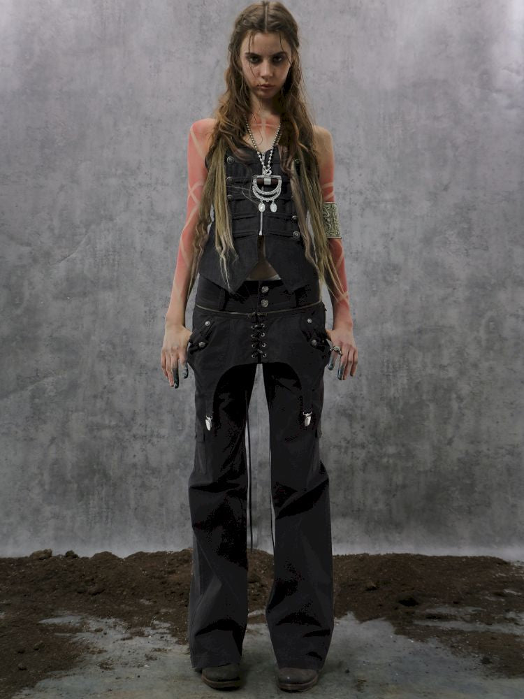 Straight-Leg Pocket Workwear Pants【s0000013904】