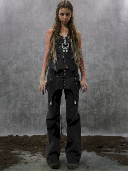 Straight-Leg Pocket Workwear Pants【s0000013904】