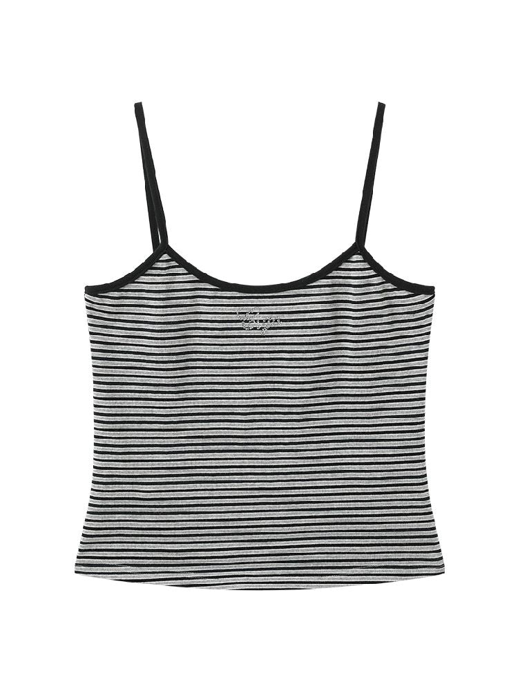 한국 스트라이프 컬러 충돌 멜빵 [S000011419]