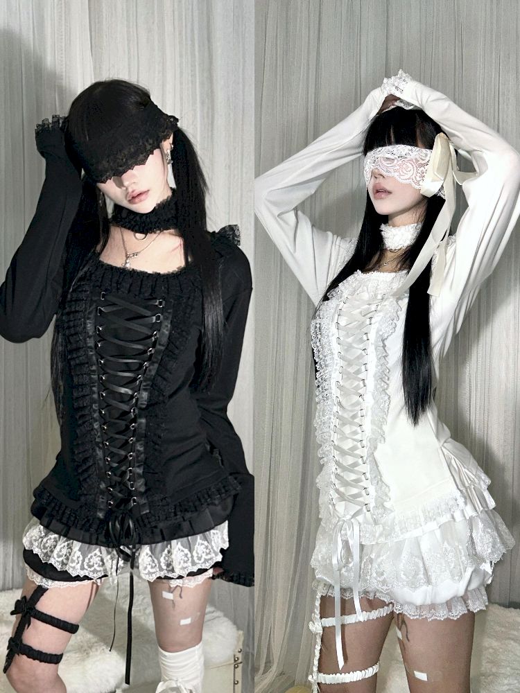 Bottom Shirt Pumpkin Pants Self-Tie Leg Loops【s0000010342】