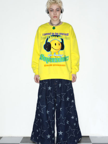 American Casual Street Smiley Loose Pullover [S0000010265]